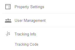 Google Analytics tracking code section