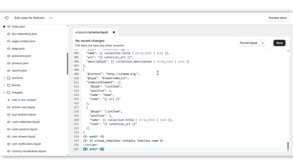 How to set up schema in a Shopify theme