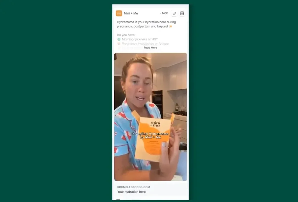 Hydramama Facebook Ads Example