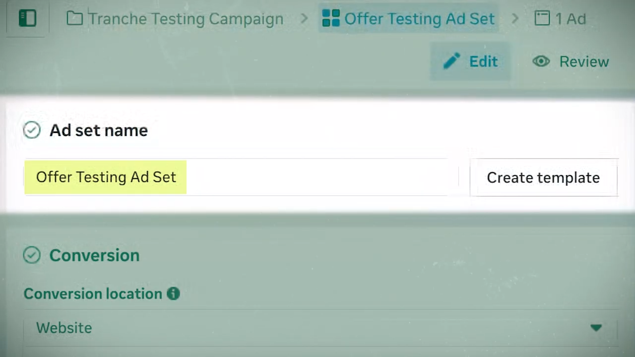 Tranche testing Facebook ads