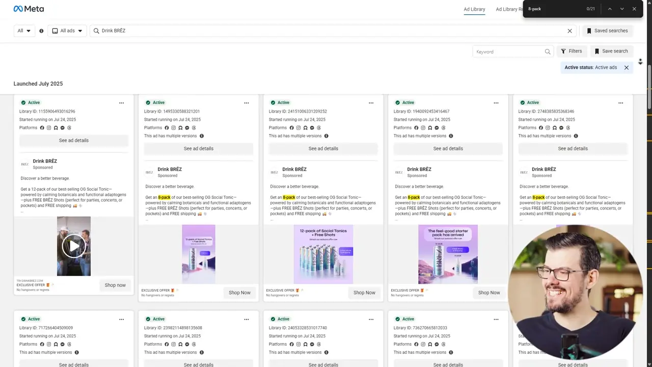 Facebook Ads library Brez