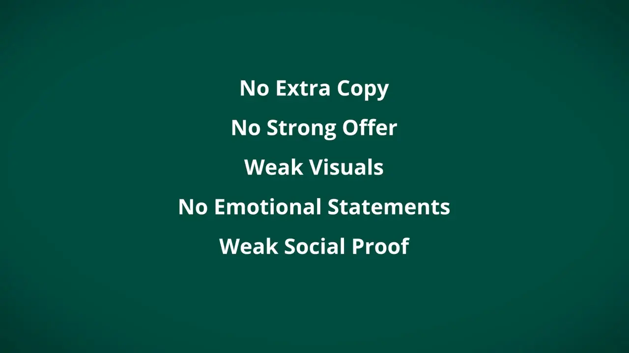 Weak Shopify converting landing page issues