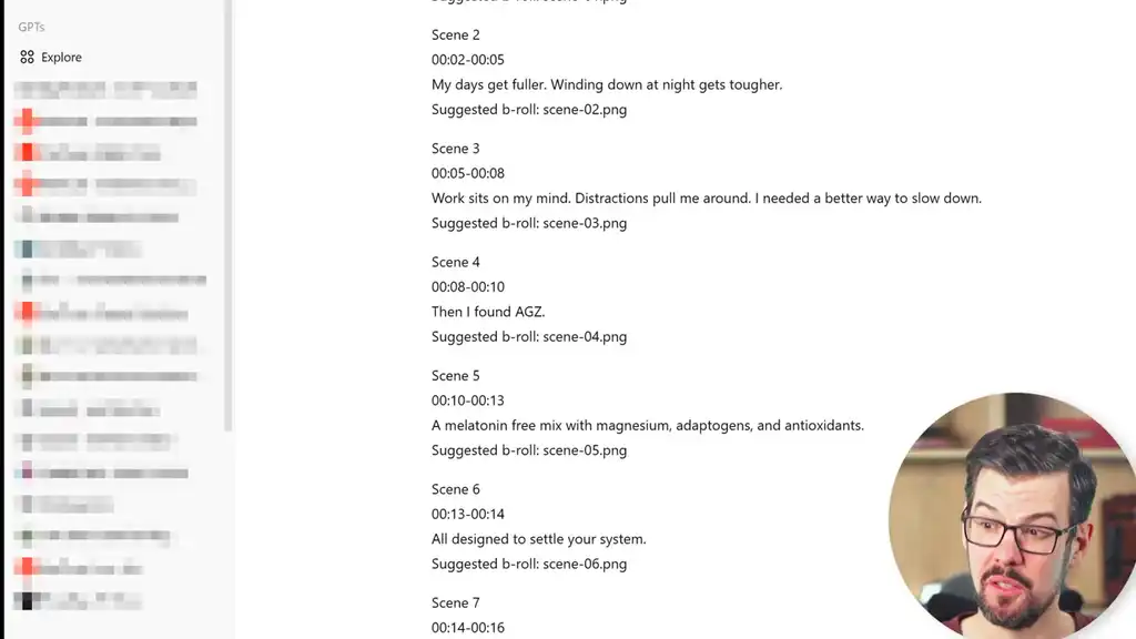 Creator brief script made with AI