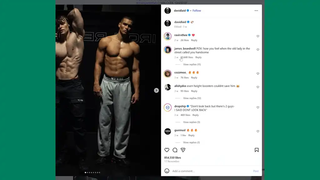 Instagram comment section for research
