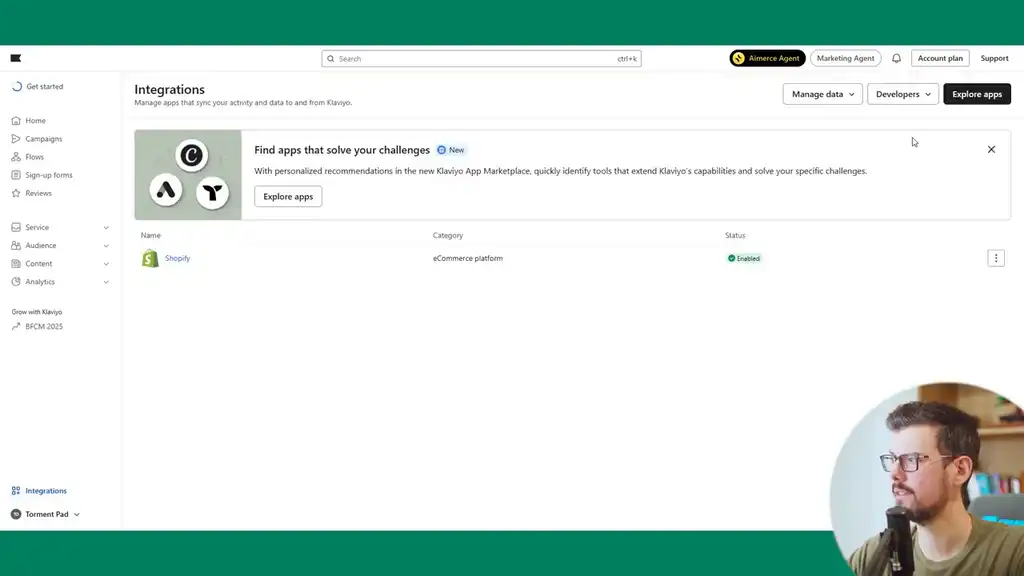 Add Shopify Google Ad integration for Klaviyo