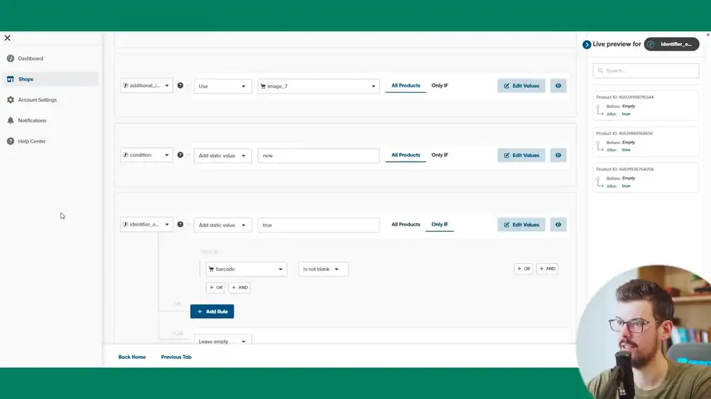barcode identifier field
