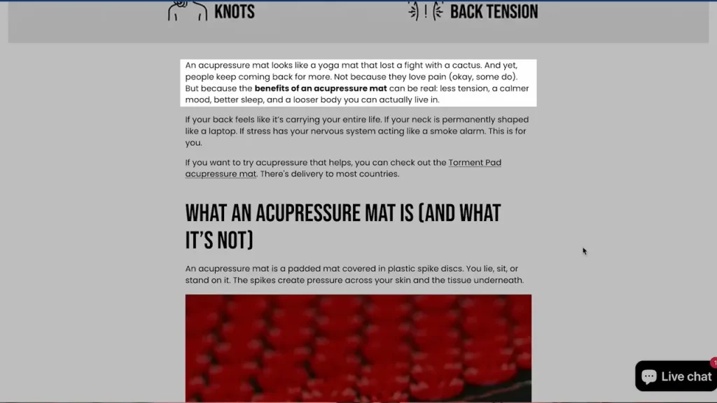 benefits of acupressure mat example