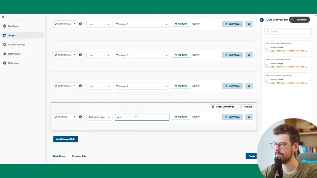 Condition field - new