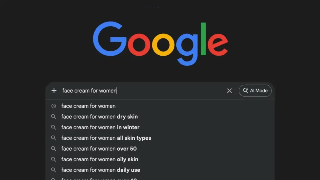 general google search term 'face cream for women'
