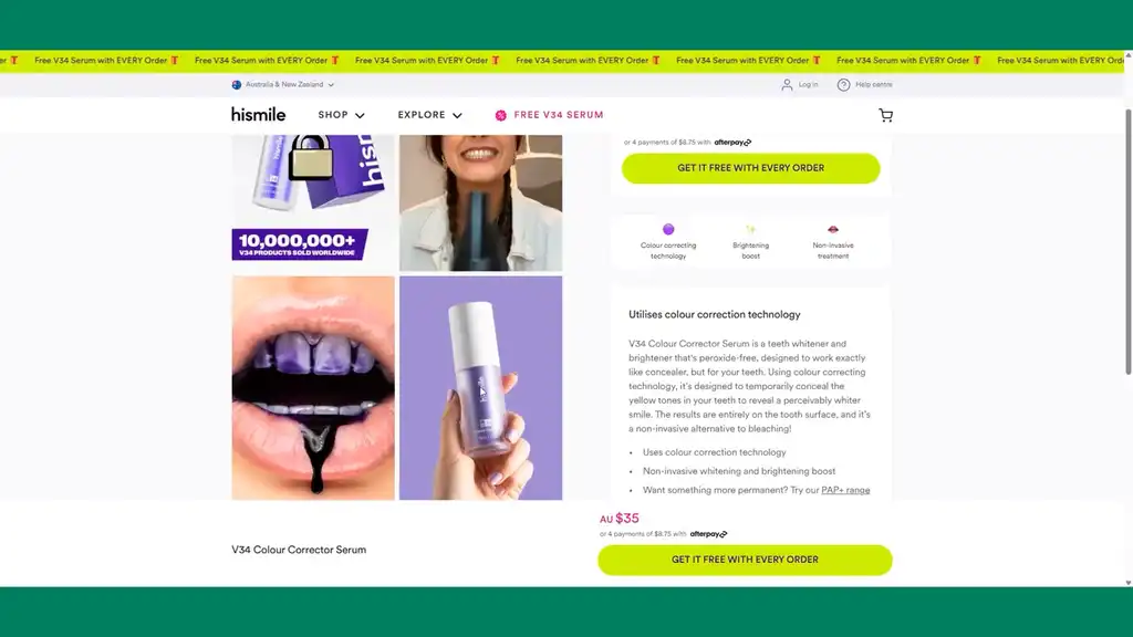 HiSmile example of editing product feed image used