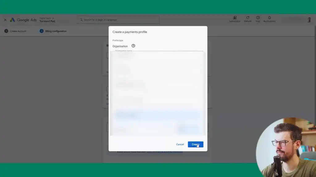 Set up payment profile