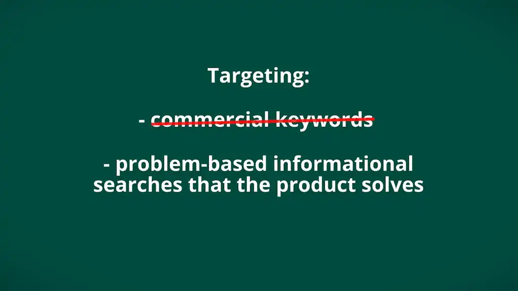target problem based informational searches