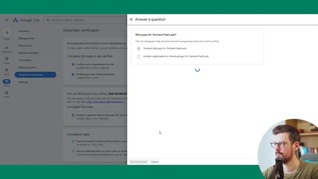 Who pays for your Google Ads