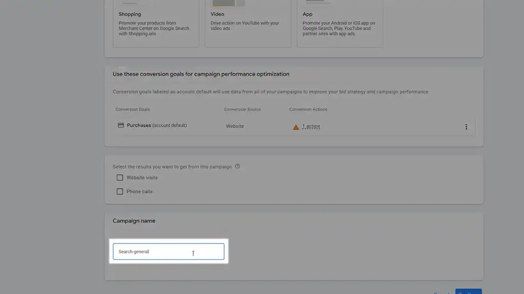 Campaign name - Search General