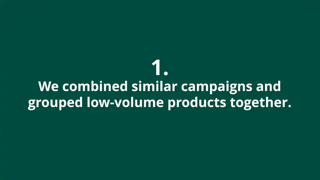 Combined similar campaigns