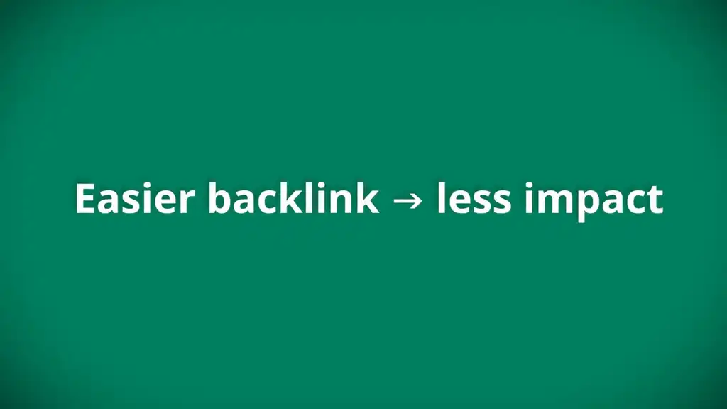 Easier the backlink, the less impact