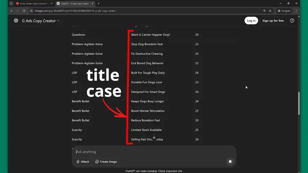 GPT does title case automatically