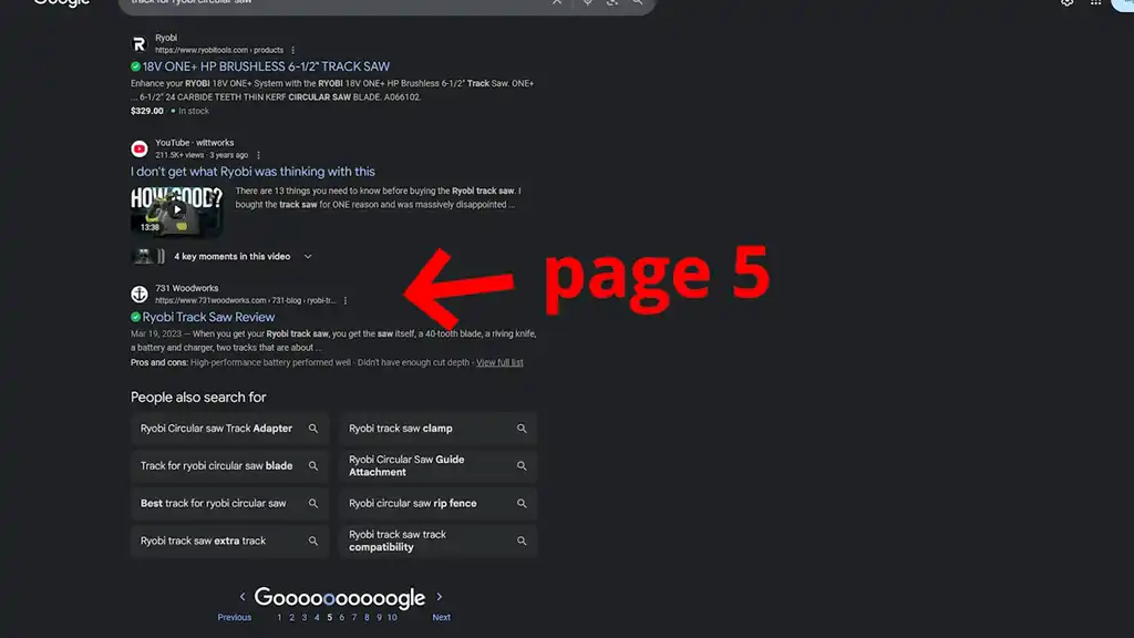Lifeless posts on page 5