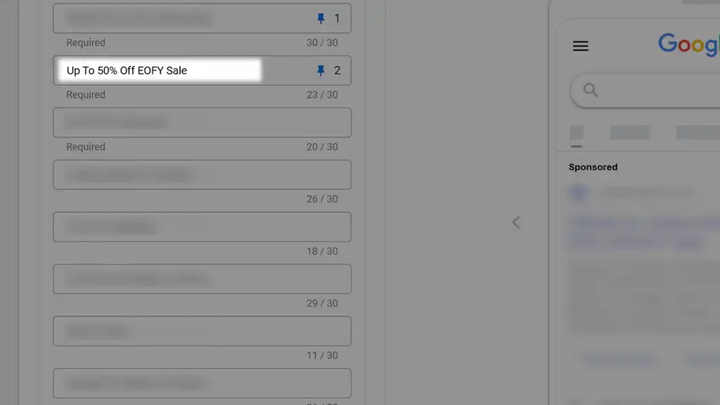 Pin a clear sales message