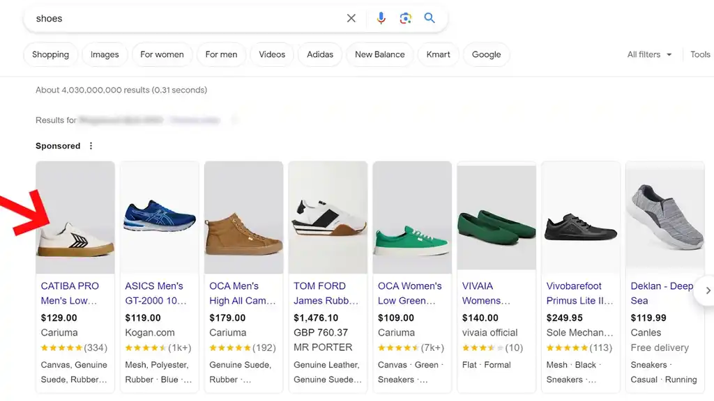 Shopping campaign example
