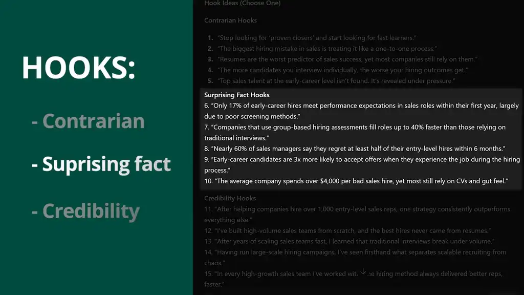 Surprising Fact hook examples