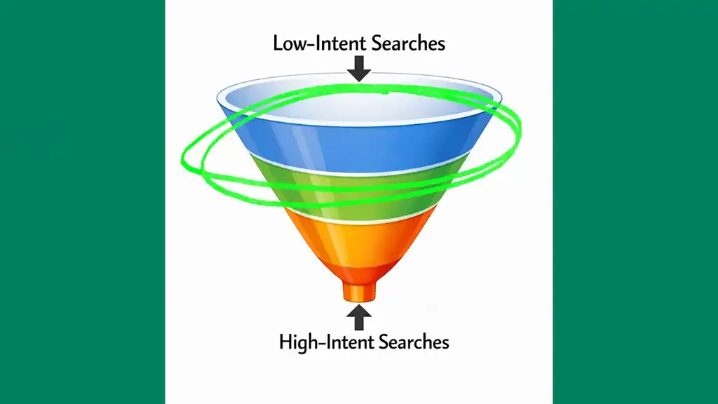 Target low intent searches