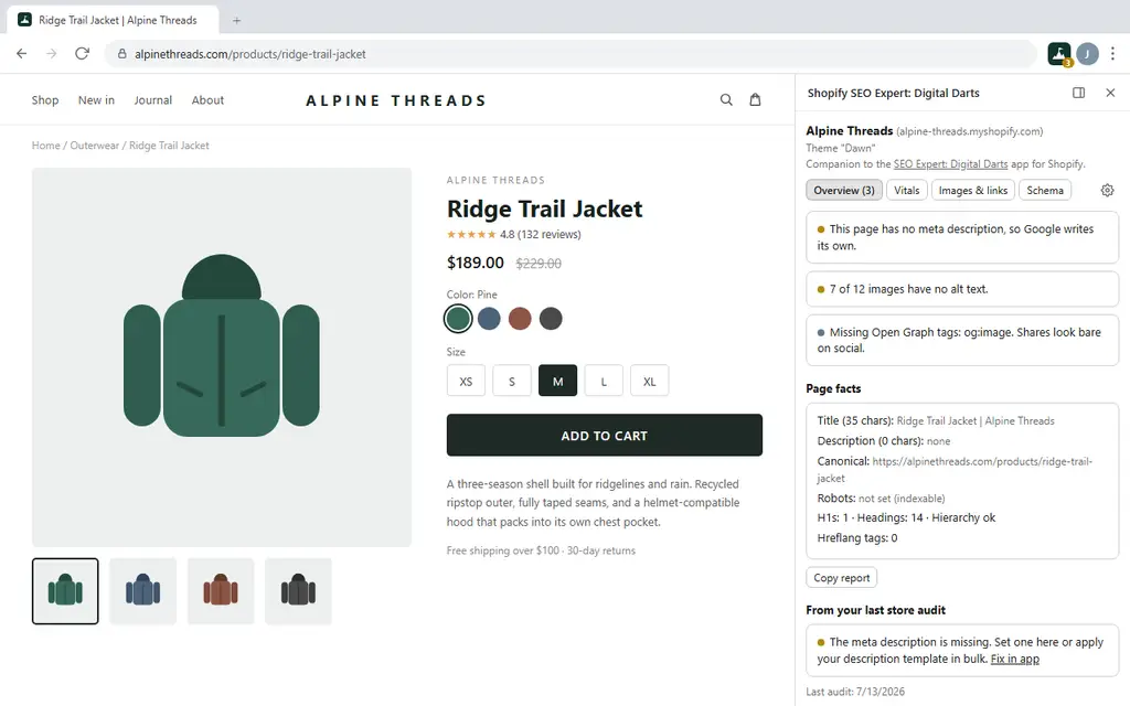 Shopify SEO Expert Chrome Extension