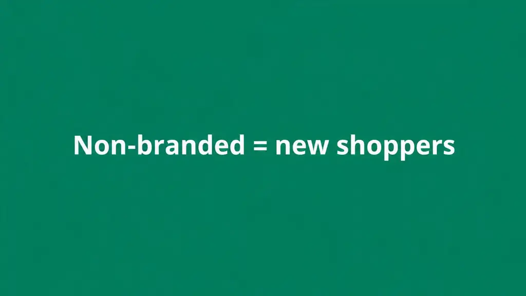 Non-branded means new shoppers