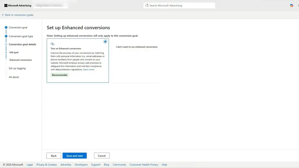 Set up enhanced conversions